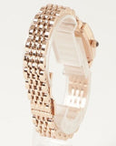Buy Shop Emporio Armani Gianni T-Bar Analog Crystal Brown Dial Rose Gold Steel Strap Watch For Women - AR11407 USA Online