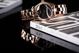 Buy Shop Tissot T Wave Black Dial Rose Gold Steel Strap Watch For Women - T112.210.33.051.00 USA Online