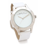 Marc Jacobs Blade White Dial White Leather Strap Watch for Women - MBM1200