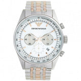 Buy Shop Emporio Armani Sportivo Chronograph Silver Dial Two Tone Steel Strap Watch For Men - AR5999 USA Online