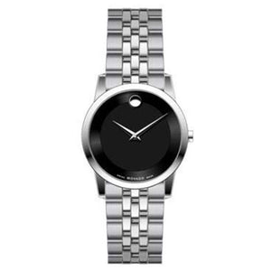 Buy Shop Movado Museum Classic Black Dial Silver Steel Strap Watch For Women - 0606505 USA Online
