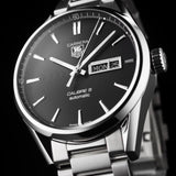 Buy Shop Tag Heuer Carrera Calibre 5 Automatic Black Dial Silver Steel Strap Watch for Men - WAR201A.BA0723 USA Online