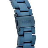 Buy Shop Fossil Perfect Boyfriend Multifunction Blue Dial Blue Steel Strap Watch for Women - ES4093 USA Online