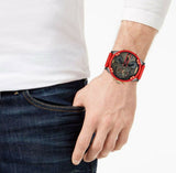 Buy Shop Diesel Mr Daddy 2.0 Chronograph Grey Dial Red Rubber Strap Watch For Men - DZ7430 USA Online