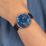 Buy Shop Fossil Jacqueline Blue Dial Blue Leather Strap Watch for Women - ES4673 USA Online