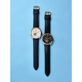 Buy Shop Fossil Townsman Automatic Black Dial Black Leather Strap Watch for Men - ME3170 USA Online