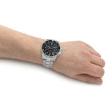 Buy Shop Michael Kors Everest Chronograph Black Dial Silver Steel Strap Watch For Men - MK8976 USA Online