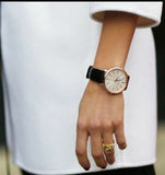 Buy Shop Michael Kors Jaryn Quartz White Dial Black Leather Strap Watch For Women - MK2472 USA Online