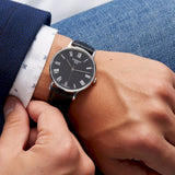 Buy Shop Tissot Everytime Medium Black Dial Black Leather Strap Watch For Men - T109.410.16.053.00 USA Online