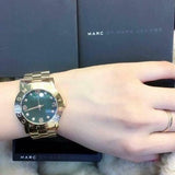 Buy Shop Marc Jacobs Amy Green Dial Gold Steel Strap Watch for Women - MBM8609 USA Online