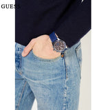 Buy Shop Guess Fleet Chronograph Black Dial Blue Rubber Strap Watch for Men - W0971G2 USA Online
