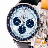Buy Shop Breitling Navitimer B01 Chronograph 43 Blue Dial Black Leather Strap Watch for Men - AB0138241C1P1 USA Online
