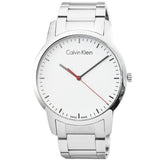 Buy Shop Calvin Klein City Quartz White Dial Silver Steel Strap Watch for Men - K2G2G1Z6 USA Online