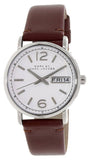 Buy Shop Marc Jacobs Fergus White Dial Brown Leather Strap Watch for Women - MBM8649 USA Online
