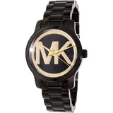 Buy Shop Michael Kors Runway Black Dial Black Steel Strap Watch for Women - MK6057 USA Online