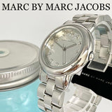 Buy Shop Marc Jacobs Marci Silver Dial Silver Steel Strap Watch for Women - MBM3097 USA Online