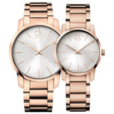 Buy Shop Calvin Klein City White Dial Rose Gold Steel Strap Watch for Men - K2G21646 USA Online