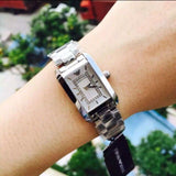 Buy Shop Emporio Armani Classic Diamonds Silver Dial Silver Steel Strap Watch For Women - AR3170 USA Online