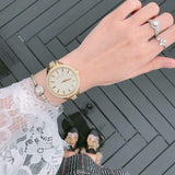 Buy Shop Michael Kors Slim Runway Crystals Gold Dial Gold Steel Strap Watch for Women - MK3632 USA Online