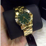 Buy Shop Marc Jacobs Amy Green Dial Gold Steel Strap Watch for Women - MBM8609 USA Online