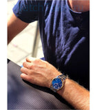 Buy Shop Emporio Armani Classic Quartz Blue Dial Two Tone Steel Strap Watch For Men - AR1868 USA Online