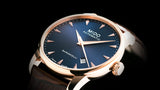 Mido Baroncelli III Automatic Blue Dial Brown Leather Strap Watch For Men - M8600.3.15.8