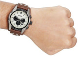 Buy Shop Fossil Coachman Chronograph White Dial Brown Leather Strap Watch for Men - CH2890 USA Online
