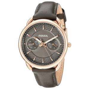 Buy Shop Fossil Tailor Grey Dial Grey Leather Strap Watch for Women - ES3913 USA Online