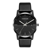 Buy Shop Calvin Klein City Quartz Black Dial Black Leather Strap Watch for Men - K2G2G4C1 USA Online