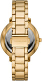 Buy Shop Michael Kors Pyper Three-Hand Black Dial Gold Steel Strap Watch For Women - MK4593 USA Online