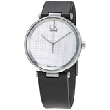 Buy Shop Calvin Klein Sight Silver Dial Black Leather Strap Watch for Men - K1S21120 USA Online
