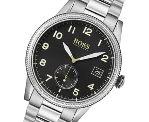 Buy Shop Hugo Boss Legacy Black Dial Silver Steel Strap Watch for Men - 1513671 USA Online