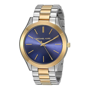 Buy Shop Michael Kors Slim Runway Blue Dial Two Tone Steel Strap Watch for Women - MK3479 USA Online