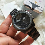 Buy Shop Fossil Bowman Chronograph Black Dial Black Steel Strap Watch for Men - FS5603 USA Online