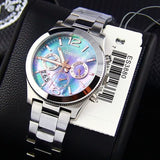 Buy Shop Fossil Perfect Boyfriend Mother of Pearl Blue Dial Silver Steel Strap Watch for Women - ES3880 USA Online