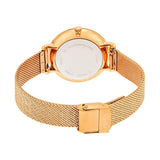 Buy Shop Fossil Jacqueline Mother of Pearl White Dial Gold Mesh Strap Watch for Women - ES4352 USA Online