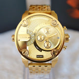 Buy Shop Diesel Big Daddy Analog Gold Dial Gold Stainless Steel Watch For Men - DZ7287 USA Online