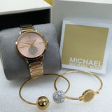 Buy Shop Michael Kors Portia Rose Gold Dial Two Tone Steel Strap Watch for Women - MK3706 USA Online