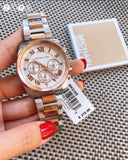 Buy Shop Michael Kors Brecken Chronograph White Dial Two Tone Steel Strap Watch For Women - MK6368 USA Online