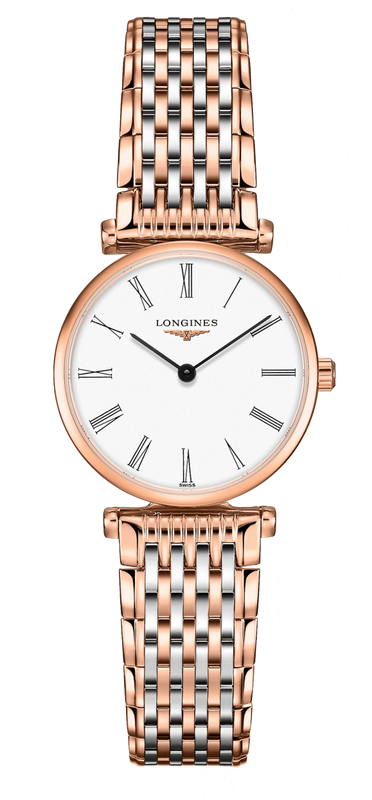 Buy Shop Longines La Grande Classique De Longines White Dial Two Tone Mesh Bracelet Watch for Women - L4.209.1.91.7 USA Online