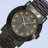 Buy Shop Marc Jacobs Amy Black Dial Black Steel Strap Watch for Women - MBM8595 USA Online