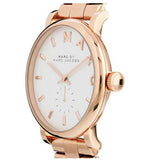 Marc Jacobs Baker White Dial Rose Gold Steel Strap Watch for Women - MBM3244