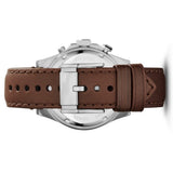 Buy Shop Fossil Wakefield Chronograph White Dial Brown Leather Strap Watch for Men - CH2943 USA Online