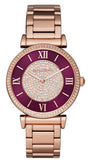 Buy Shop Michael Kors Catlin Quartz Rose Gold Dial Rose Gold Steel Strap Watch For Women - MK3412 USA Online