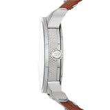 Buy Shop Diesel Mini Daddy Silver Dial Brown Leather Strap Watch For Men - DZ7309 USA Online