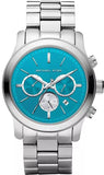 Buy Shop Michael Kors Runway Quartz Blue Dial Silver Steel Strap Watch For Women - MK5953 USA Online