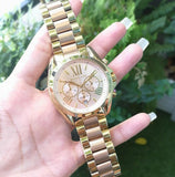 Buy Shop Michael Kors Bradshaw Gold Dial Two Tone Steel Strap Watch for Women - MK6359 USA Online