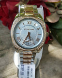 Buy Shop Michael Kors Bryn Quartz Blue Dial Two Tone Steel Strap Watch For Women - MK6136 USA Online