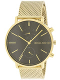 Buy Shop Michael Kors Jaryn Black Dial Gold Steel Strap Watch for Men - MK8503 USA Online