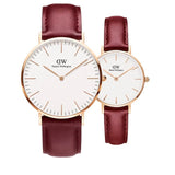 Buy Shop Daniel Wellington Classic Suffolk White Dial Brown Leather Strap Watch For Women - DW00100120 USA Online